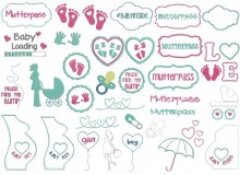 Stickserie - Baby kommt